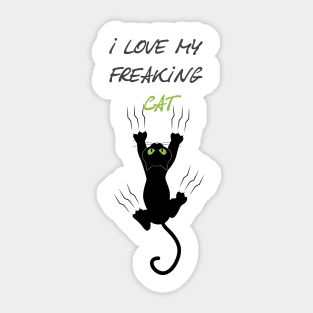 I Love My Freaking Cat - T-Shirt V2 Sticker